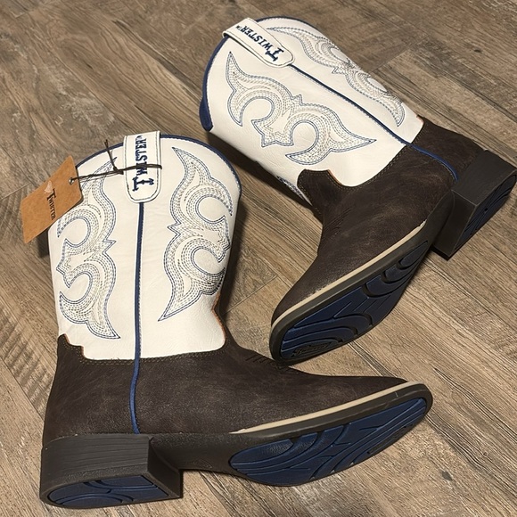 Twister Toddler Joshua Western square toe,pull on,TPR outsole,odor control boots - Picture 1 of 9